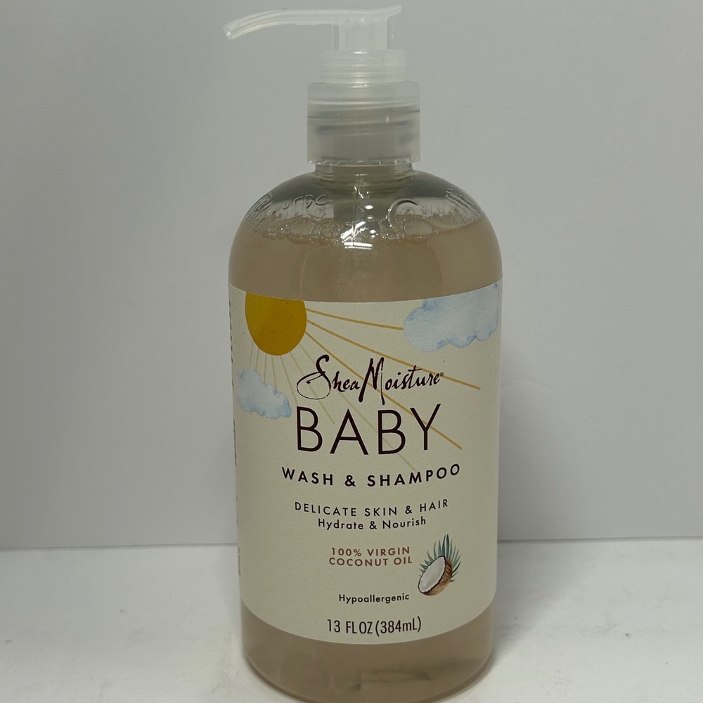 Shea Moisture Baby Wash & Shampoo 100% Virgin Coconut Oil 13oz Hypoallergenic